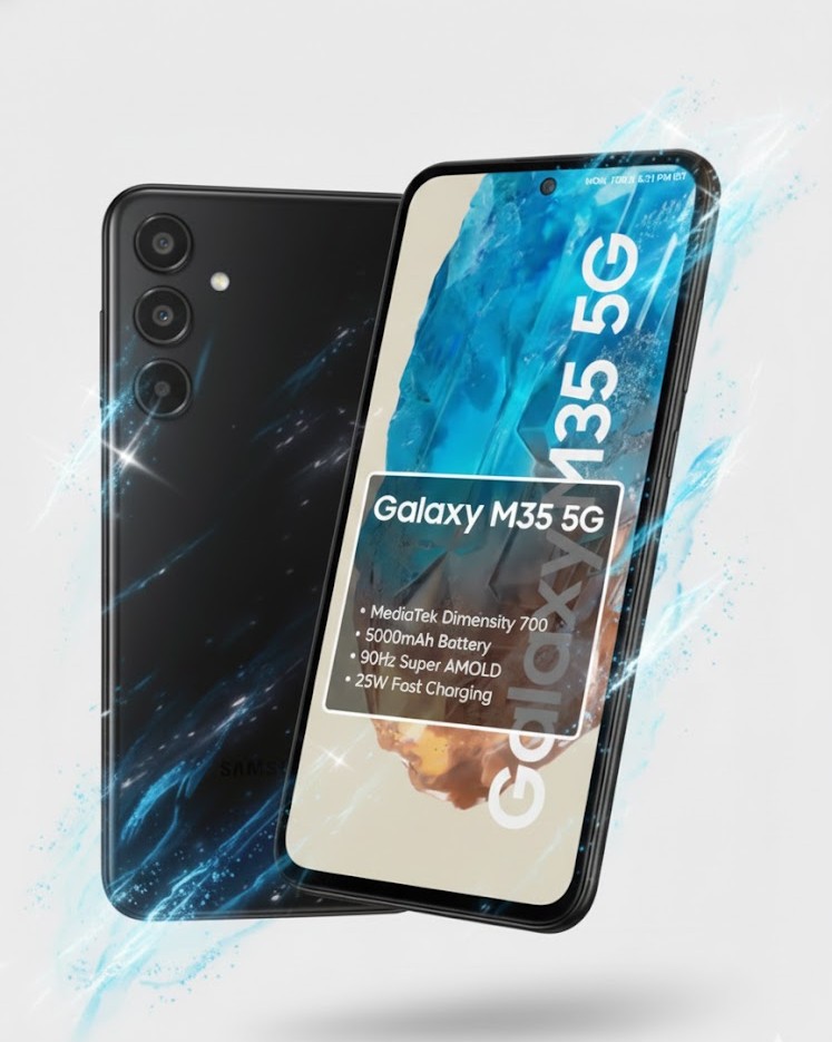 Samsung Galaxy M35 5G Smartphone (Black) | 6GB RAM + 128GB Storage | 120Hz Super AMOLED | 6000mAh Battery | Gorilla Glass Victus+ - Image 3