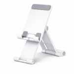 STRIFF Adjustable Tablet & Mobile Stand | Foldable, Portable | Compatible with iPhone, Samsung, OnePlus & More (White)