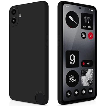 HELLO ZONE Exclusive Matte Finish Soft Back Case Cover for CMF by Nothing Phone 1 - Black