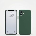 Premium Forest Green Matte Finish Slim-Fit Silicone Back Cover for Apple iPhone 12/ iPhone 12 Pro| Shock Proof Design & 360 Degree Protection| Full Camera Protection (Pack of 1)